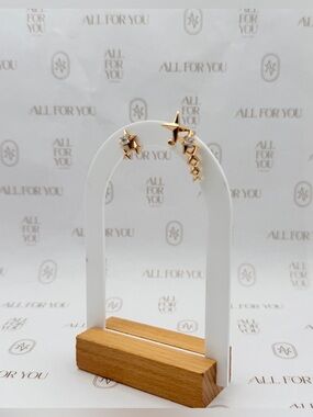NWT 14K Gold Filled Star Ear Climber & Stud Set | Asymmetrical Starburst